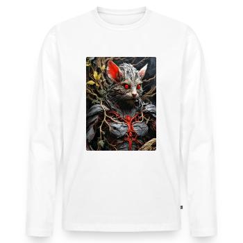 Souris Plantes Effrayantes 1.3 - T-shirt manches longues Premium bio Homme - blanc - Devant - Nico (187cm)