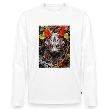 Souris Plantes Effrayantes 1.6 - T-shirt manches longues Premium bio Homme - blanc - Devant - Nico (187cm)