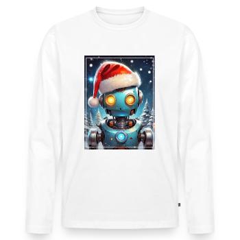 Robot Paysage d’Hiver 1.14 - T-shirt manches longues Premium bio Homme - blanc - Devant - Nico (187cm)
