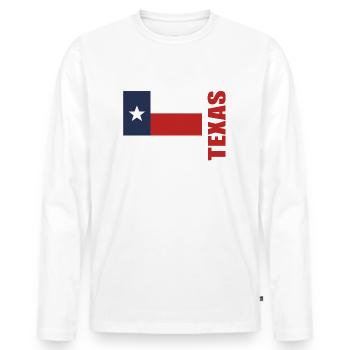 Houston - T-shirt manches longues Premium bio Homme - blanc - Devant - Nico (187cm)