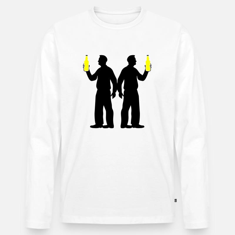 Drinking Team Jga - Männer Premium Bio Langarmshirt - Weiß
