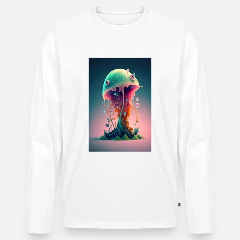 Zombie Frozen - Männer Premium Bio Langarmshirt - Weiß