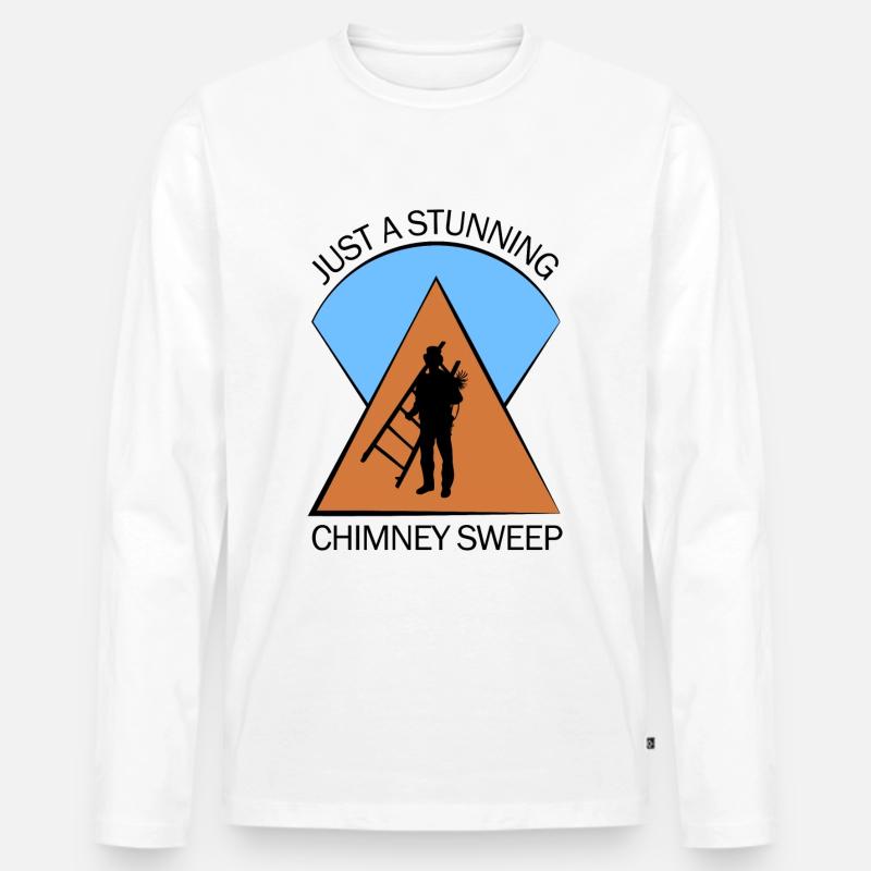 Schornsteinfeger Schlotfeger - Männer Premium Bio Langarmshirt - Weiß