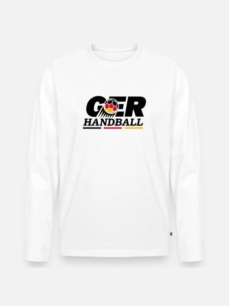 GERMANY HANDBALL PASSION - Men's Premium Organic Long Sleeve Shirt - white