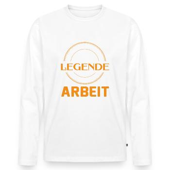 Heizungsbauer Heizungsbau Klempner Installateur - Männer Premium Bio Langarmshirt - Weiß - Vorne - Nico (187cm)