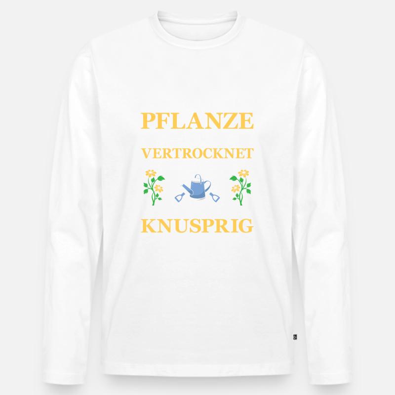 Garten Gärtner Gärtnern Gartenarbeit Gartenarbeit - Männer Premium Bio Langarmshirt - Weiß