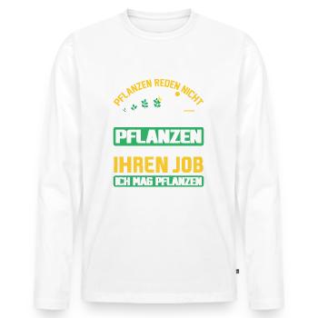 Garten Gärtner Gärtnern Gartenarbeit Gartenarbeit - Männer Premium Bio Langarmshirt - Weiß - Vorne - Nico (187cm)