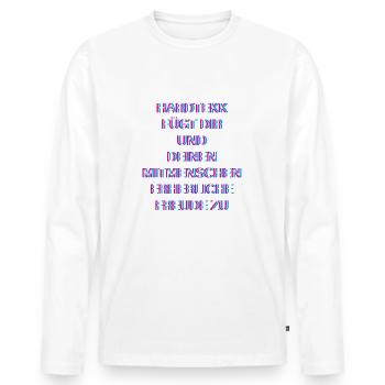 Hardtekk Tekk - Männer Premium Bio Langarmshirt - Weiß - Vorne - Nico (187cm)