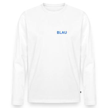 Morgens Müde Abends Blau Basketballer - Männer Premium Bio Langarmshirt - Weiß - Vorne - Nico (187cm)
