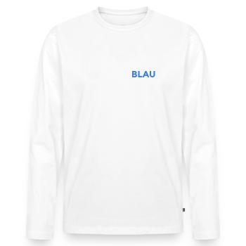 Morgens Müde Abends Blau Zocker - Männer Premium Bio Langarmshirt - Weiß - Vorne - Nico (187cm)
