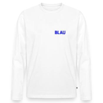 Morgens Müde Abends Blau Fischer - Männer Premium Bio Langarmshirt - Weiß - Vorne - Nico (187cm)