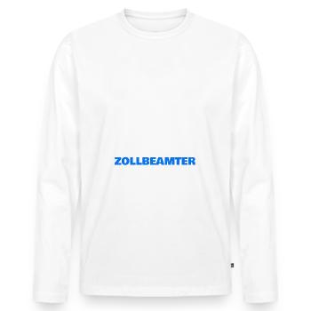 Morgens Müde Abends Blau Zollbeamter - Männer Premium Bio Langarmshirt - Weiß - Vorne - Nico (187cm)
