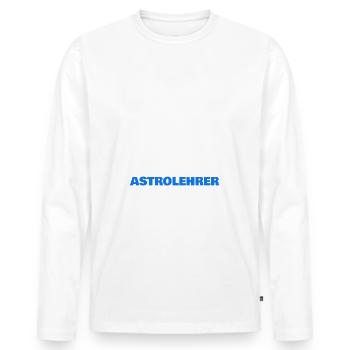 Morgens Müde Abends Blau Astrolehrer - Männer Premium Bio Langarmshirt - Weiß - Vorne - Nico (187cm)