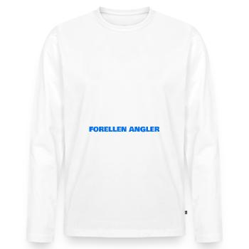Morgens Müde Abends Blau Forellen Angler - Männer Premium Bio Langarmshirt - Weiß - Vorne - Nico (187cm)