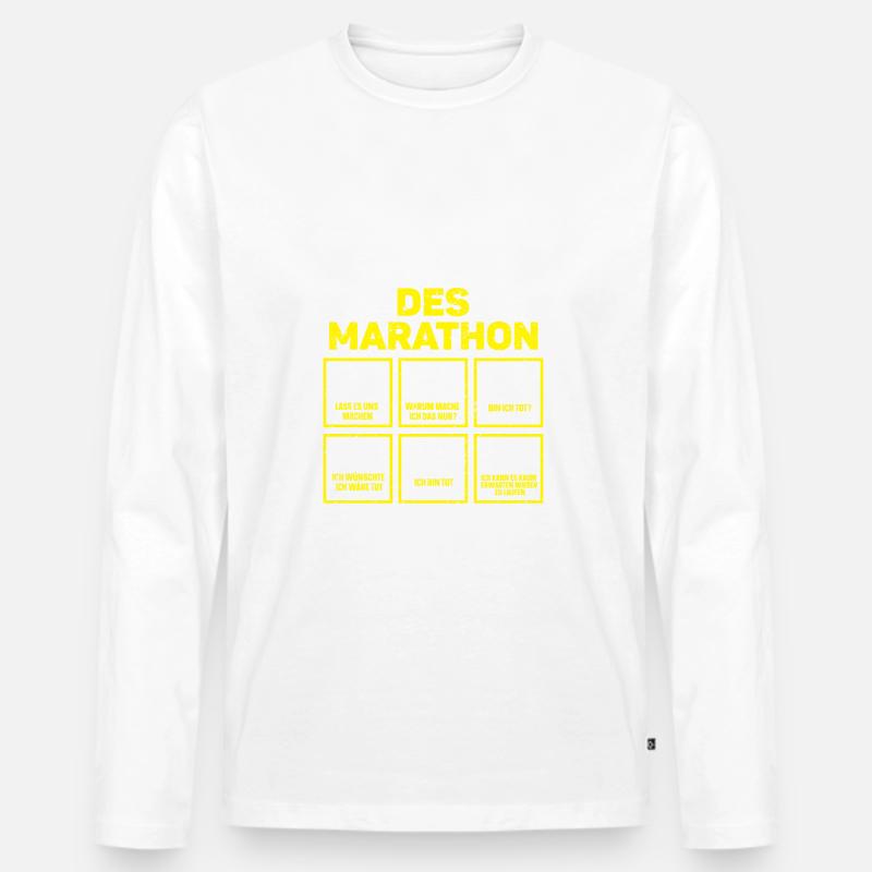 Etappen des Marathon - Männer Premium Bio Langarmshirt - undefined