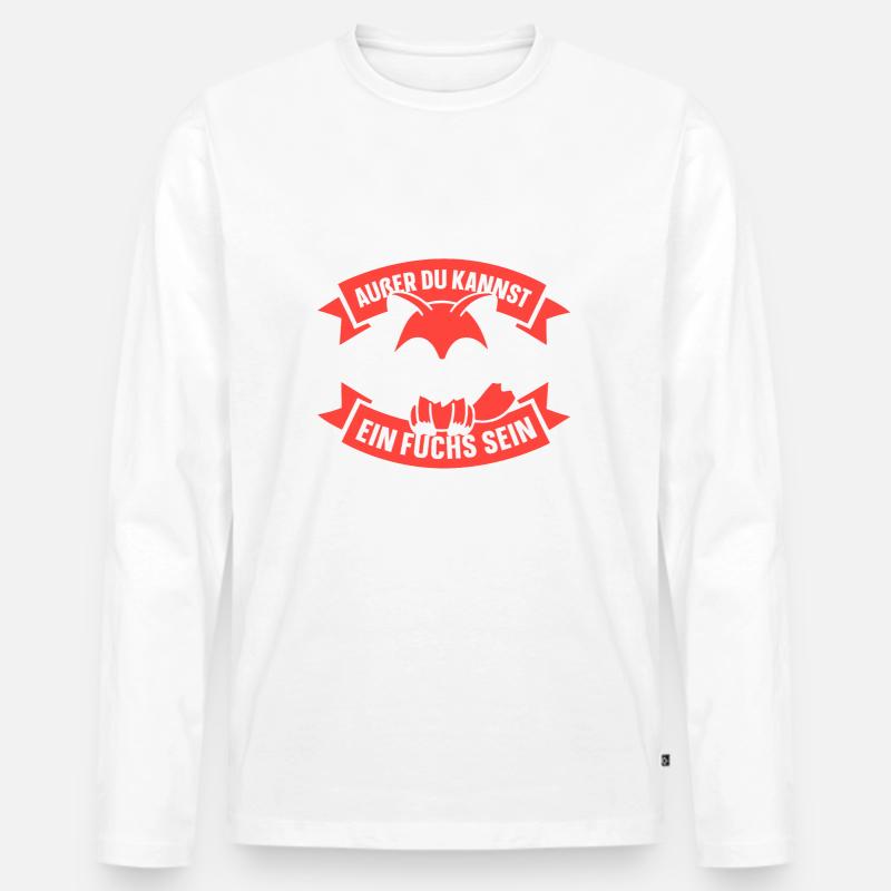 sein dann sei ein fuchs - Männer Premium Bio Langarmshirt - undefined