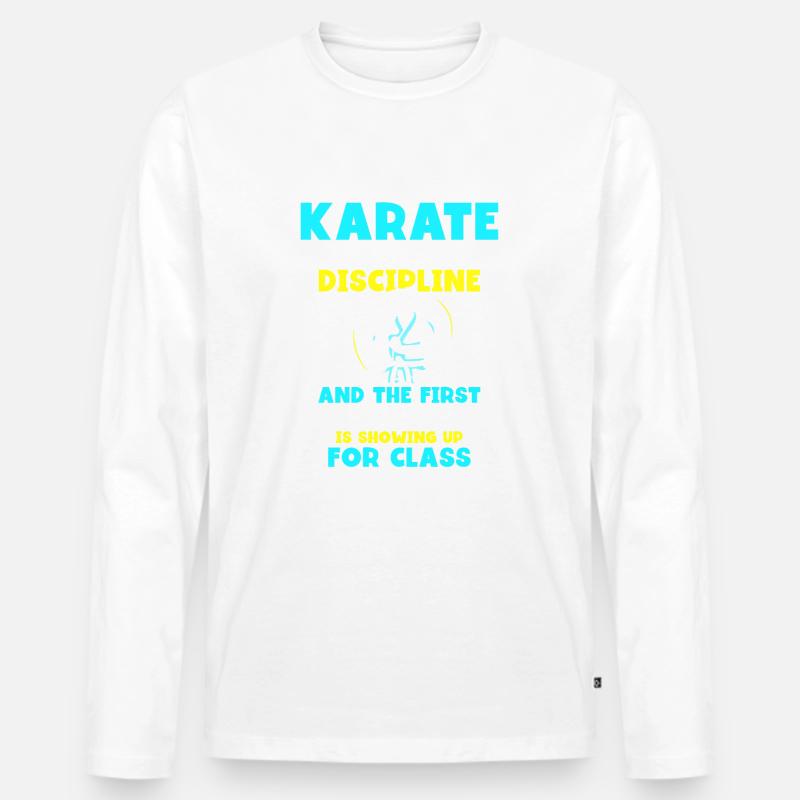 Karate is about discipline - Männer Premium Bio Langarmshirt - undefined
