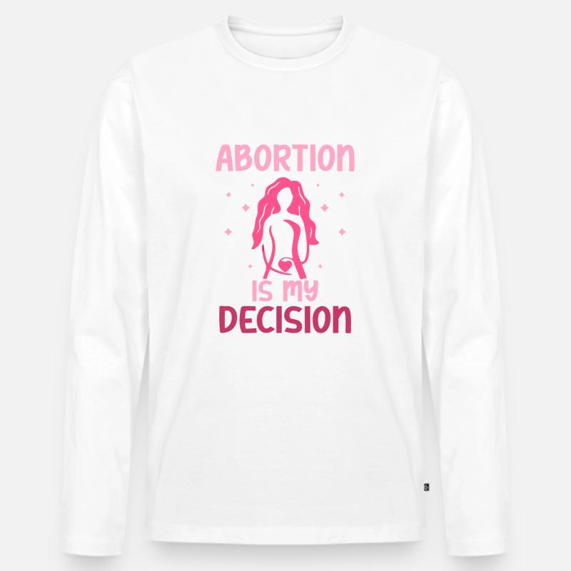 Abortion is my decision - Männer Premium Bio Langarmshirt - undefined