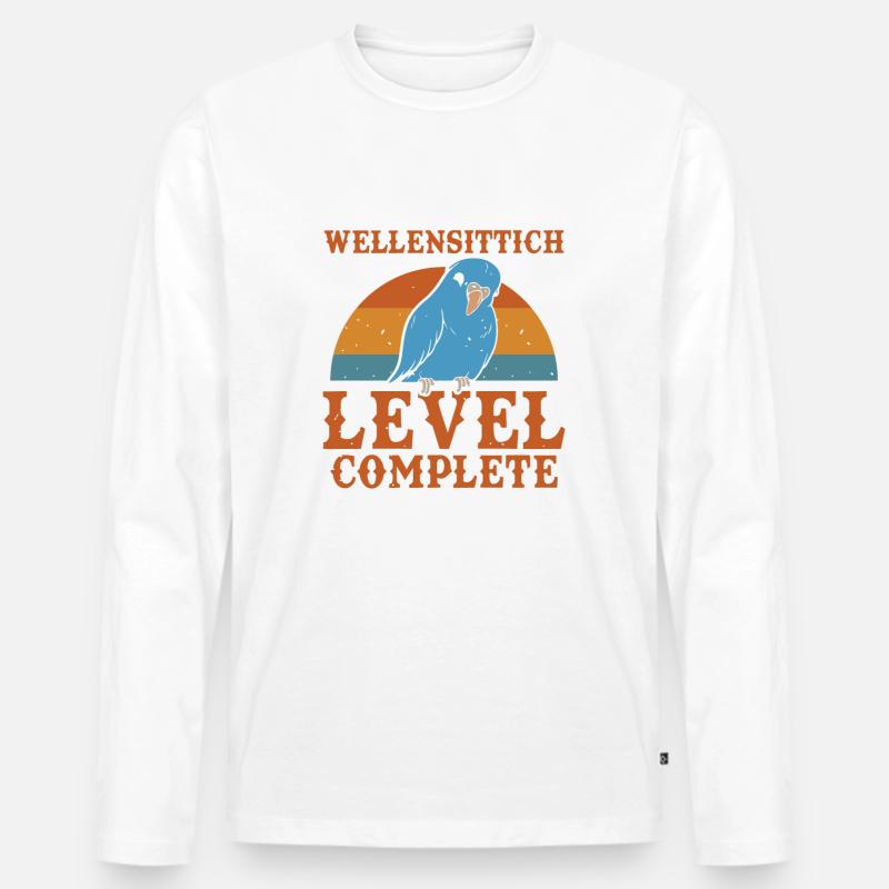 Wellensittich Level Complete - Männer Premium Bio Langarmshirt - undefined