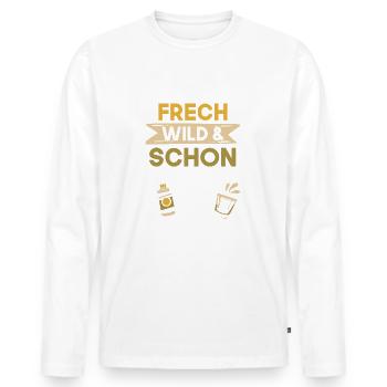 16 Jahre Geburtstag Whiskey - Männer Premium Bio Langarmshirt - Weiß - Vorne - Nico (187cm)