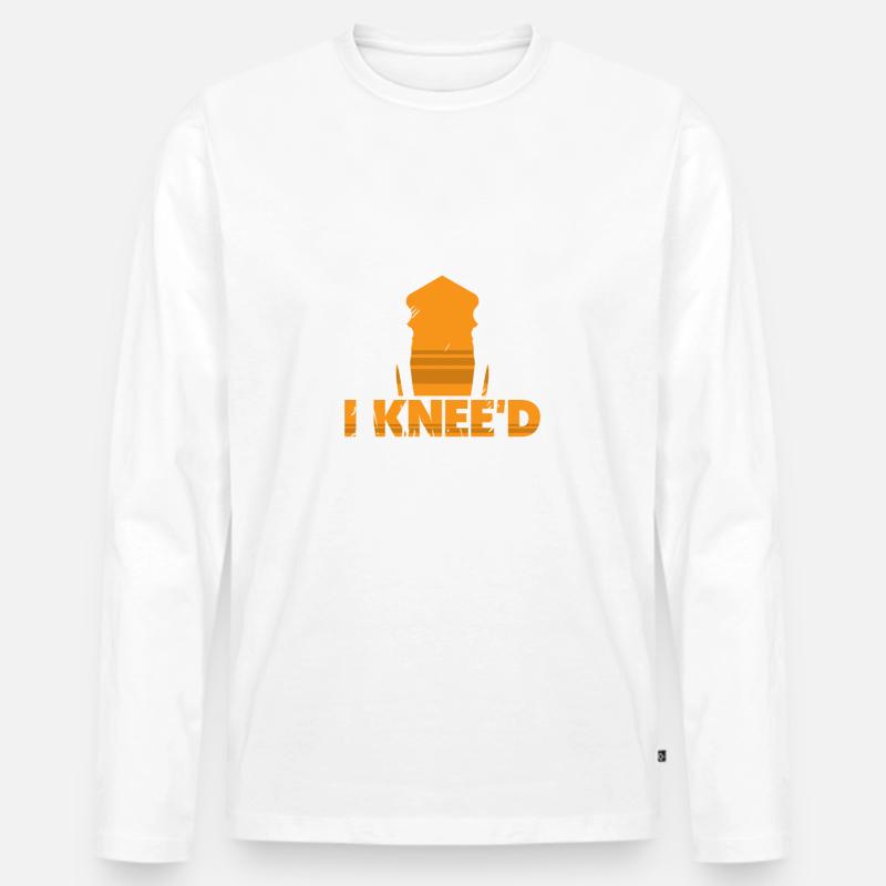 I Knee'd help - Männer Premium Bio Langarmshirt - undefined