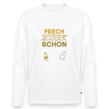 19 Jahre Geburtstag Whiskey - Männer Premium Bio Langarmshirt - Weiß - Vorne - Nico (187cm)