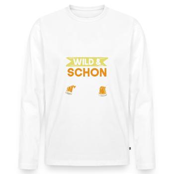 Geschenk 60 Jahre Geburtstag Bier Biertrinker - Männer Premium Bio Langarmshirt - Weiß - Vorne - Nico (187cm)