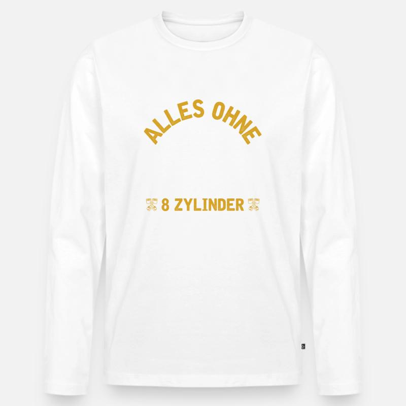 8 Zylinder Tuner Tuning V8 - Männer Premium Bio Langarmshirt - undefined