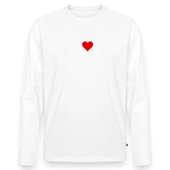 I love my hot Girlfriend - Funny gift - Men's Premium Organic Long Sleeve Shirt - white - Front - Nico (187cm)
