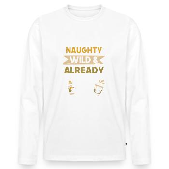 Geschenk 50 Jahre Geburtstag Whiskey - Männer Premium Bio Langarmshirt - Weiß - Vorne - Nico (187cm)
