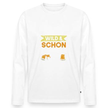 Geschenk 35 Jahre Geburtstag Bier Biertrinker - Männer Premium Bio Langarmshirt - Weiß - Vorne - Nico (187cm)