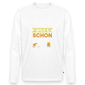 Geschenk 45 Jahre Geburtstag Bier Biertrinker - Männer Premium Bio Langarmshirt - Weiß - Vorne - Nico (187cm)