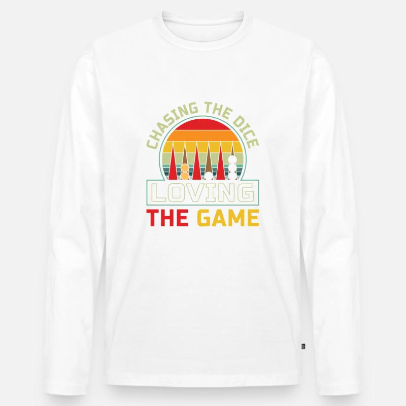 Backgammon Spiel - Männer Premium Bio Langarmshirt - undefined