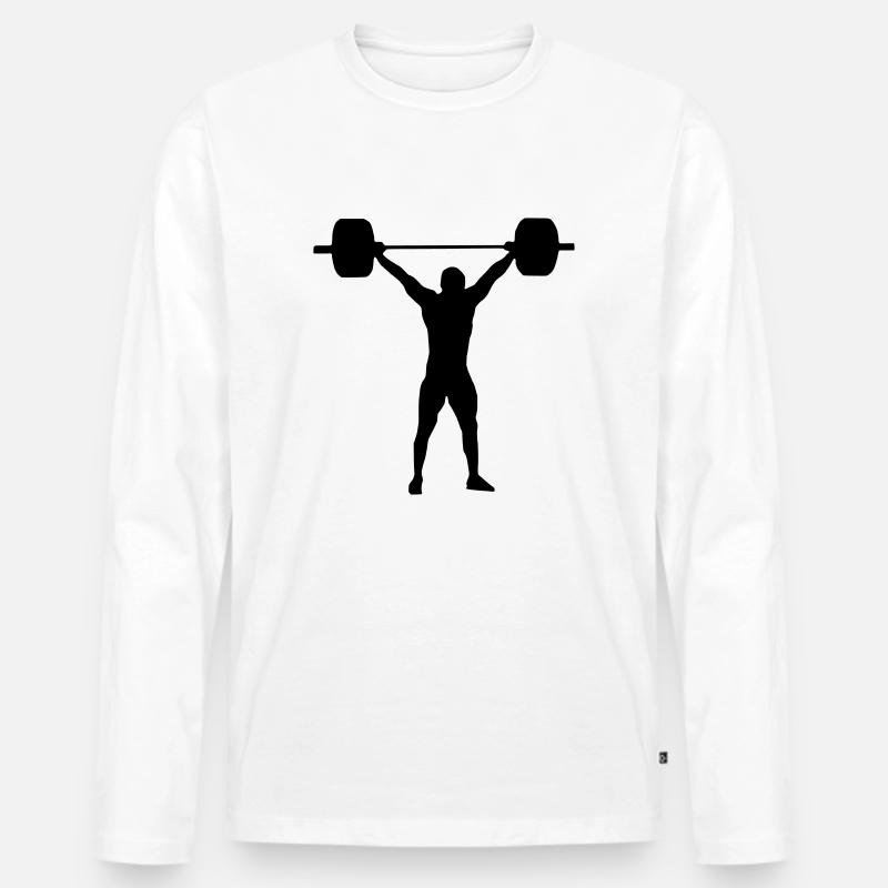 Reißen Endposition - Männer Premium Bio Langarmshirt - Weiß