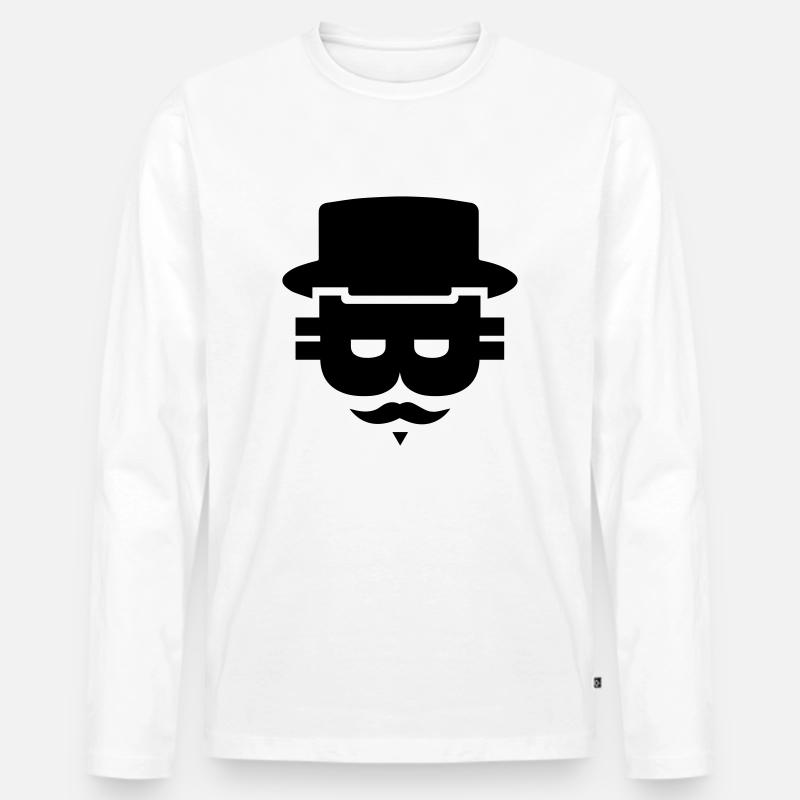 Bitcoin Satoshi Nakamoto - Männer Premium Bio Langarmshirt - Weiß
