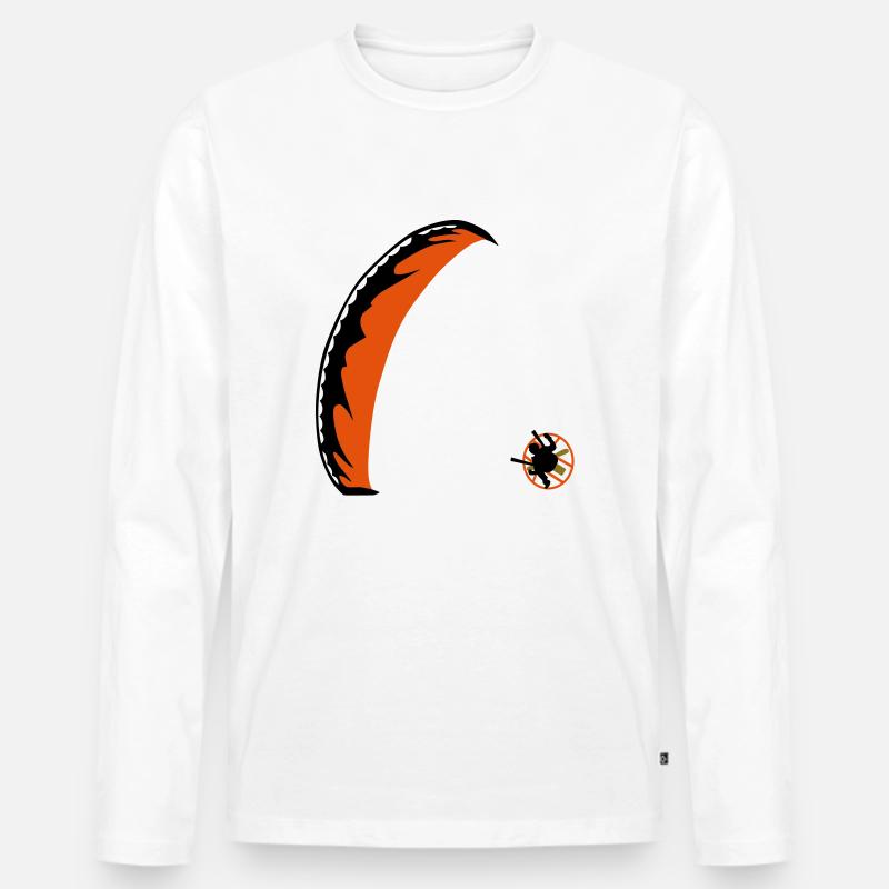 Powered Paraglider - Männer Premium Bio Langarmshirt - Weiß