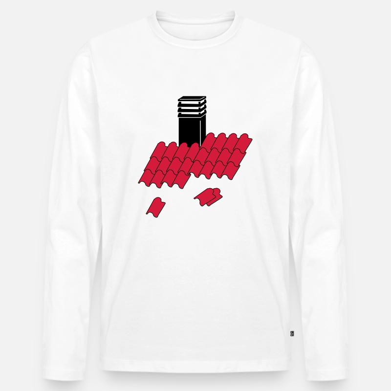 Überdachung _chimney_c1 - Männer Premium Bio Langarmshirt - Weiß