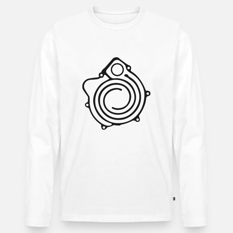 G-Lader schwarz - Männer Premium Bio Langarmshirt - Weiß