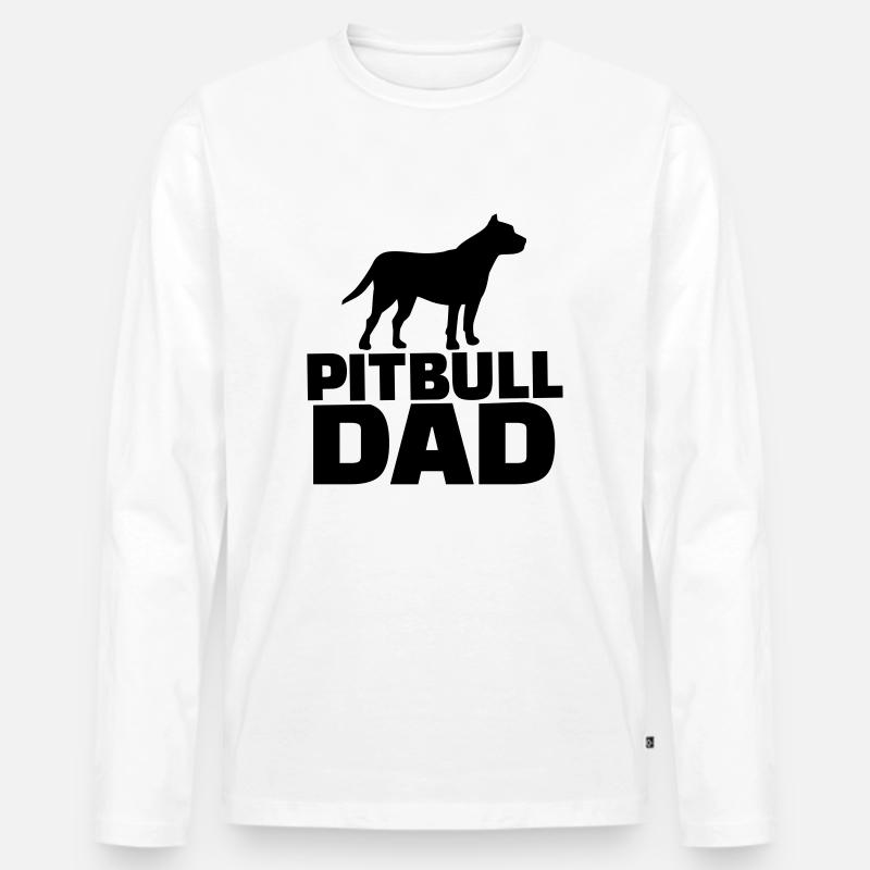 Pitbull - Männer Premium Bio Langarmshirt - Weiß