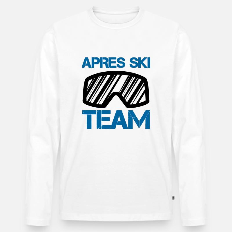 apres ski team - Männer Premium Bio Langarmshirt - Weiß