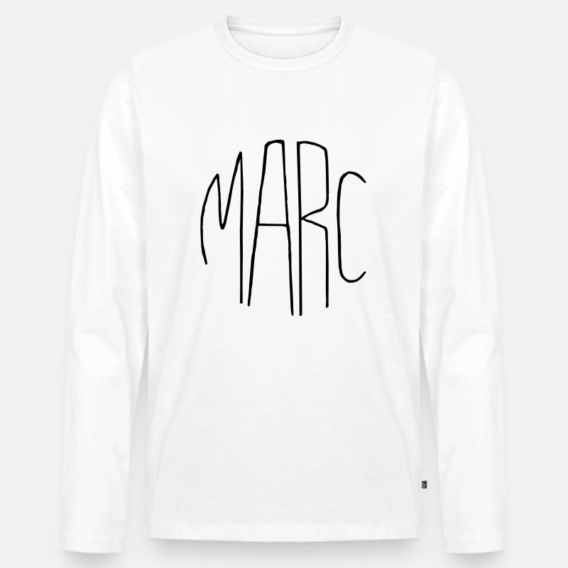 Marc - Männer Premium Bio Langarmshirt - Weiß