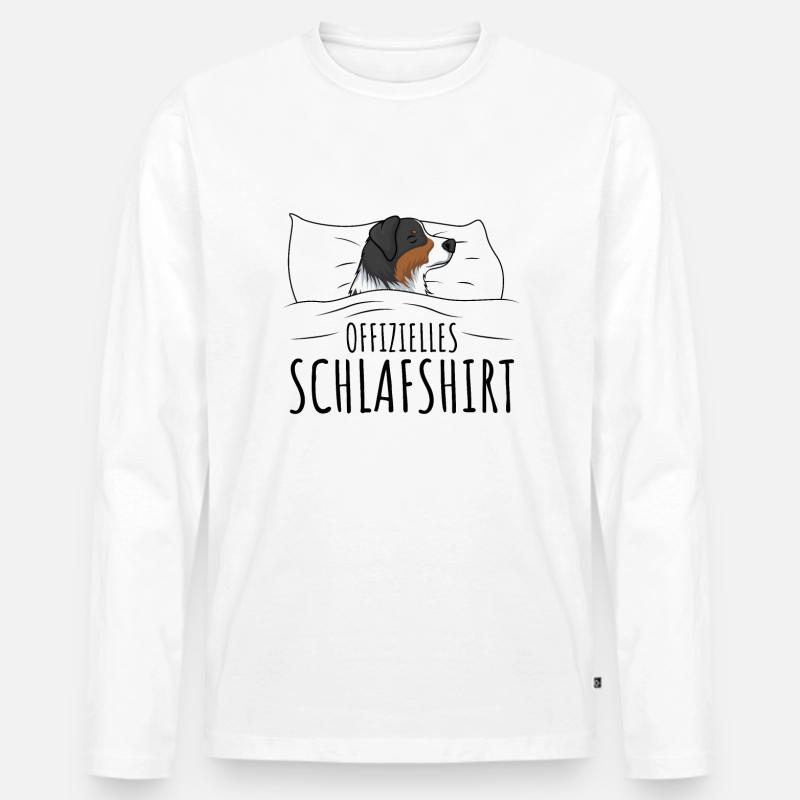 Australian Shepherd - Männer Premium Bio Langarmshirt - Weiß