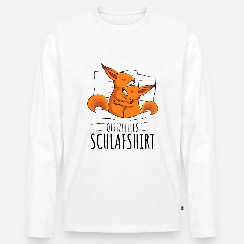 Eichhörnchen - Männer Premium Bio Langarmshirt - Weiß