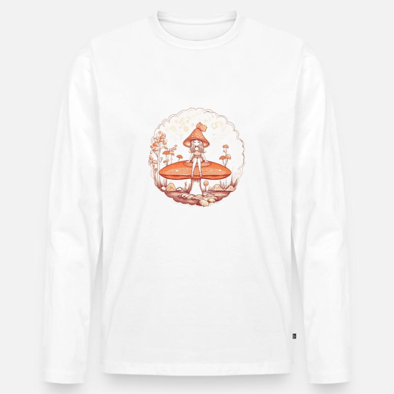 Märchen Fee - Männer Premium Bio Langarmshirt - Weiß