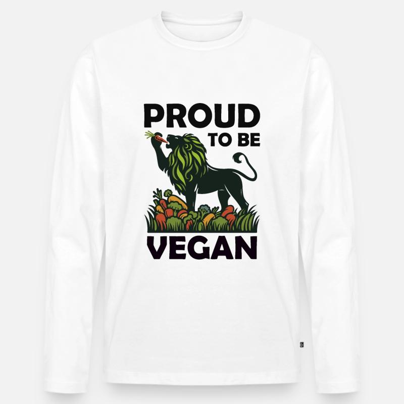 Das Gemüsegebrüll - Männer Premium Bio Langarmshirt - Weiß