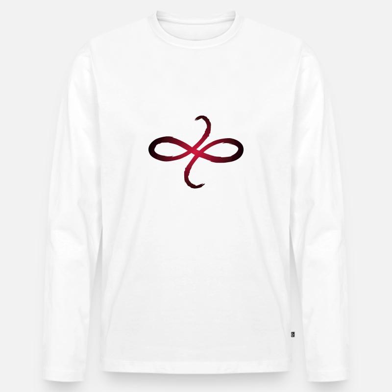 Keltische Symbole Freundschaft - Männer Premium Bio Langarmshirt - Weiß