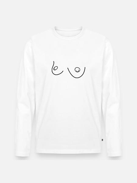 Sexy breasts - Men's Premium Organic Long Sleeve Shirt - white