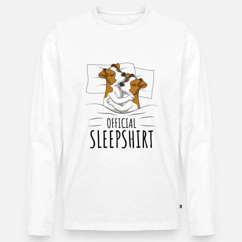 Jack Russell Terrier - Männer Premium Bio Langarmshirt - Weiß