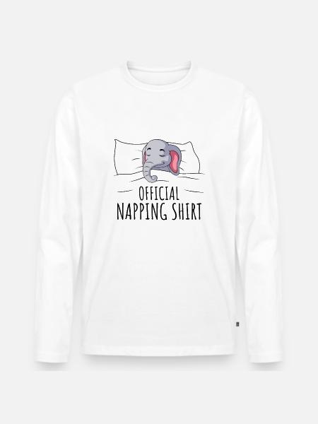 Elefant - Männer Premium Bio Langarmshirt - Weiß