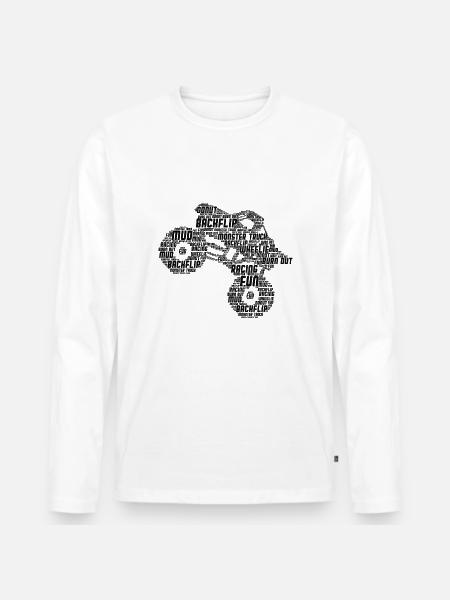 Monster Truck - Men's Premium Organic Long Sleeve Shirt - white